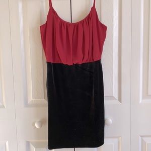 Red and Black Velvet dress